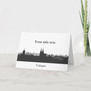 Carte Einladungskarte mit Köln Skyline.