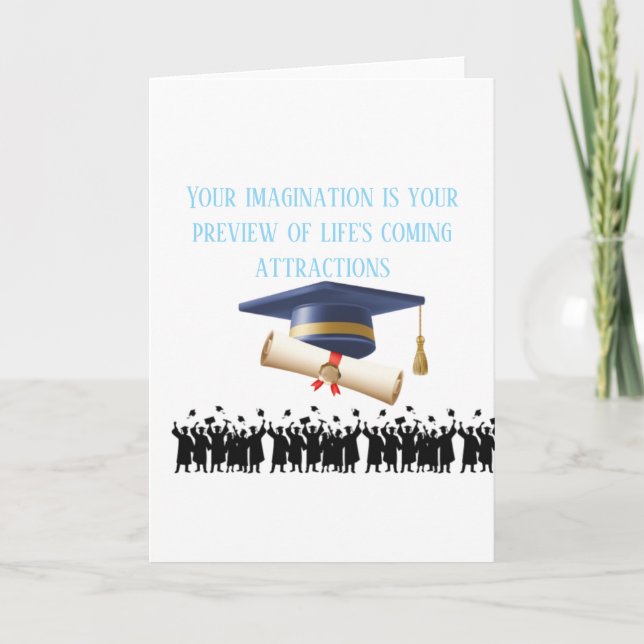 Carte Einstein's graduation motto  (Devant)