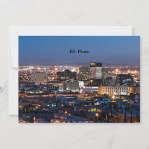 Carte El Paso, Texas à la nuit