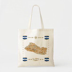 Carte El Salvador + Sac à drapeaux