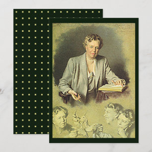 Carte Eleanor Roosevelt Maison Blanche Portrait plat