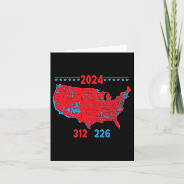 Carte électorale 2024 Trump 312 Red 2024 Election  (Devant)