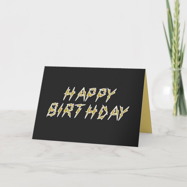 Carte Electric Romantic et drôle Joyeux anniversaire (Devant)