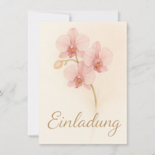 Carte électronique à invitations avec des orchidée