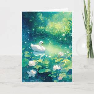 Carte Élégance de cygne dans des eaux calmes