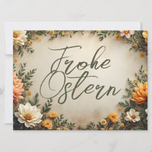 Carte Élégance florale - Salutations de Pâques au printe