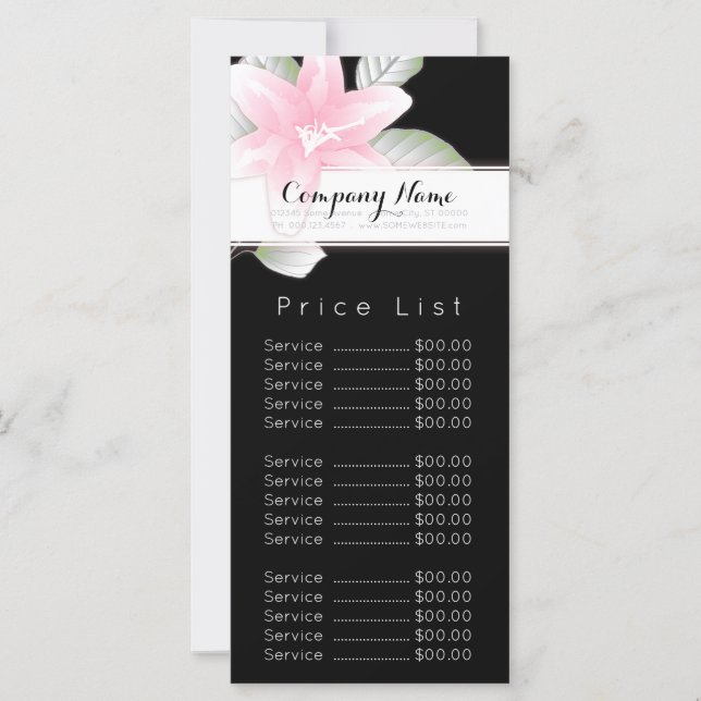 Carte Élégance florale vintage (Devant)