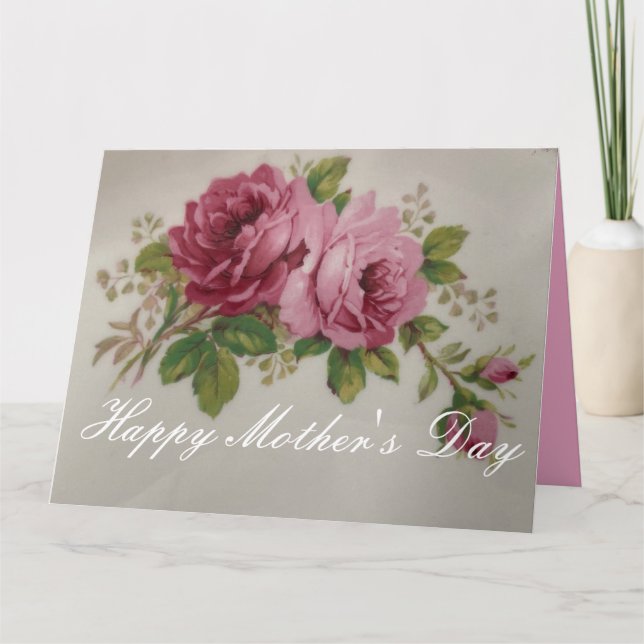 Carte Élégance rose (Devant)