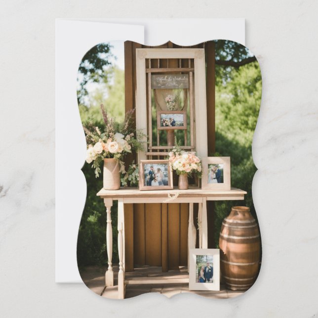 Carte Élégance rustique : Table de signature Mariage ave (Devant)