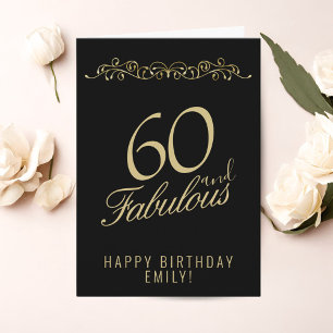 Carte Élégant 60 et fabuleux ornement 60e anniversaire