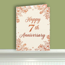 Élégant 7e anniversaire Mariage en cuivre