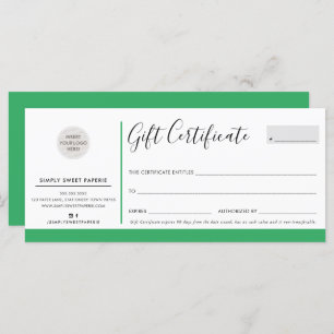 Carte ELEGANT AFFAIRES moderne logo chic plante vert