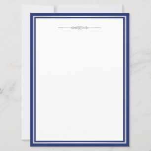 Carte Elégant bleu marine Damask