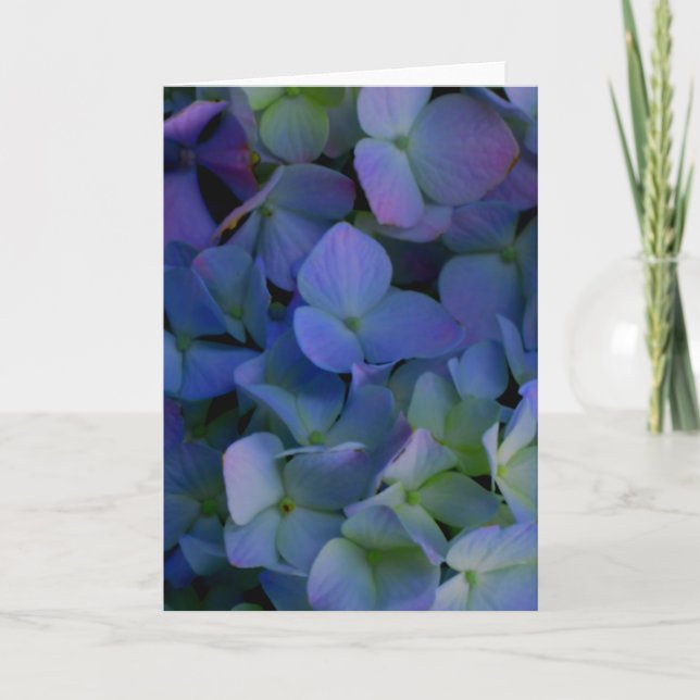 Carte Élégant bleu pourpre bleu pourpre floral (Devant)