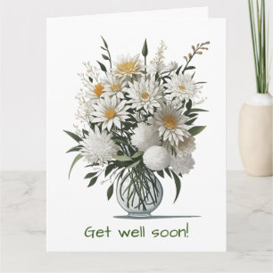 Carte Élégant Boho Art Flower Dans Un Vase Se Bien Bient