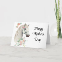 Élégant Boho Boho Cheval Blanc Floral - Fête des m