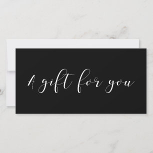 Carte Élégant certificat cadeau calligraphie