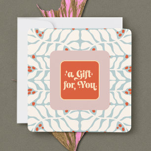 Carte Élégant certificat cadeau de Noël rétro