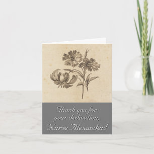 Carte Elégant, classe "Merci pour votre dévouement"