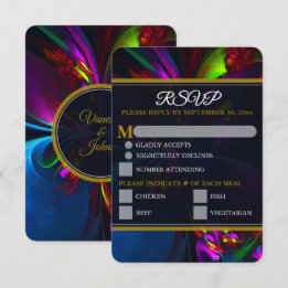 Carte Élégant Classique Moderne Motif Floral #902 Mariag