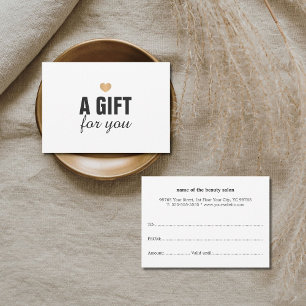 Carte Élégant Coeur Or Propre Faux