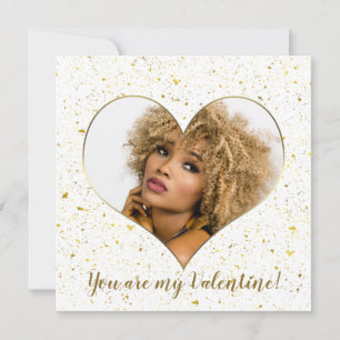 Carte Elégant Coeur Or Vous Êtes Mes Valentines