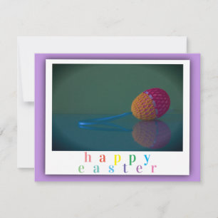 Carte Elégant coloré Joyeux Crochet de Pâques oeuf d'art