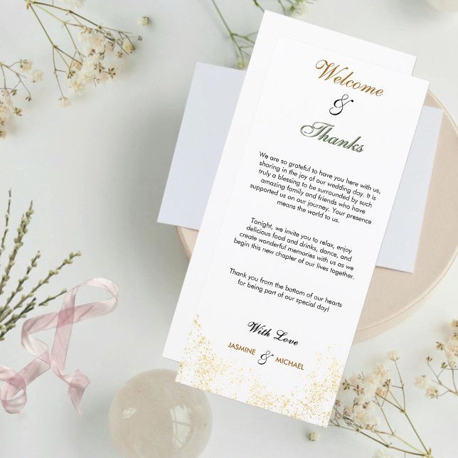 Carte Elégant et minimaliste Mariage Bienvenue et merci (Créateur téléchargé)