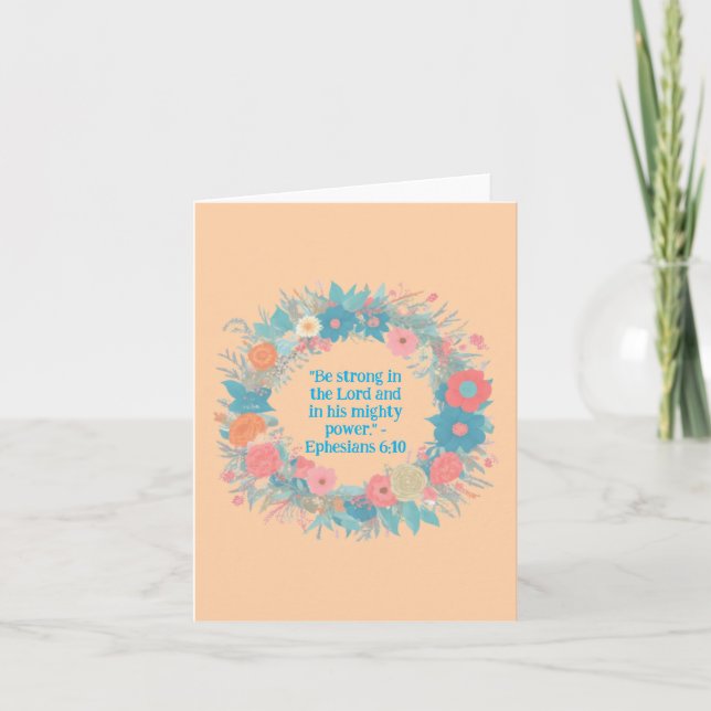 Carte Élégant Fleur sauvage Floral Wreath Religion Blank (Devant)