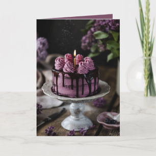 Carte Élégant gâteau d'anniversaire