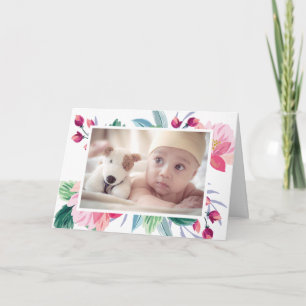 Carte Elégant Godparents Proposition Floral 2 Photo