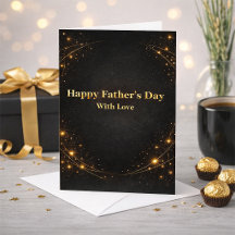 Elegant Gold Celestial Father’s Day Card for Dad