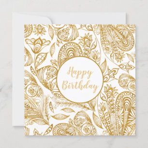 Carte Elégant Gold Joyeux anniversaire