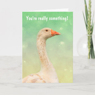 Carte Elegant Goose Happy Birthday Card