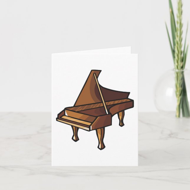 Carte Elégant Grand Piano Music Amateurs de design (Devant)