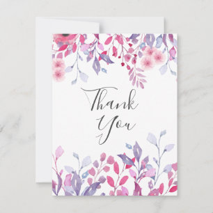 Carte Élégant Lavender Fleur sauvage Merci d'affaires