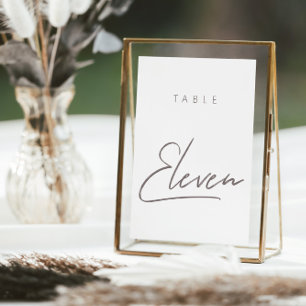 Carte Élégant Mariage de calligraphie moderne Numéro de
