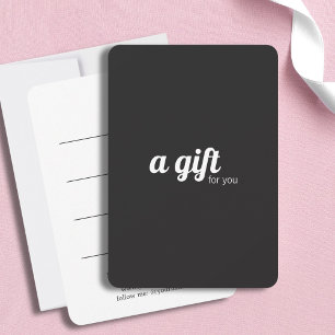 Carte Élégant minimaliste ivoire noir blanc