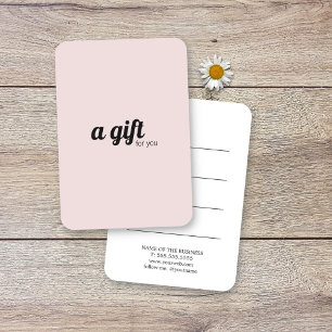 Carte Élégant minimaliste pâle Rose noir blanc
