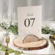 Élégant minimaliste rustique Mariage botanique Tab