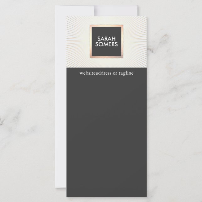 Carte Élégant moderne or et noir élégant chic (Devant)