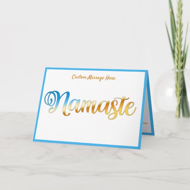 Carte Élégant Namaste Zen Yoga Salutation spirituelle (Devant)