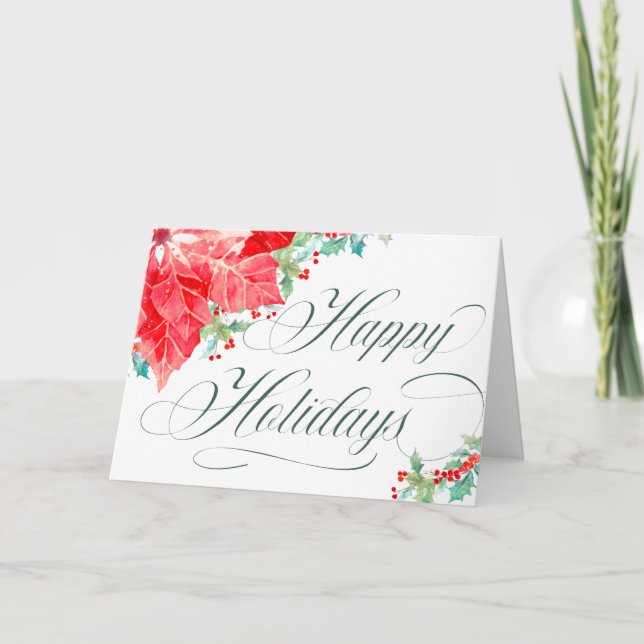 Carte Élégant Noël d'entreprise (Devant)