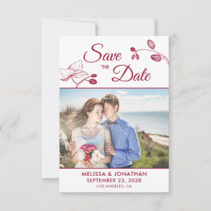 Carte Elégant orchidées moderne photo florale enregistre