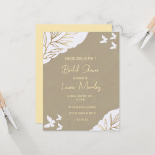 Carte élégant papillon Fête des mariées Boho