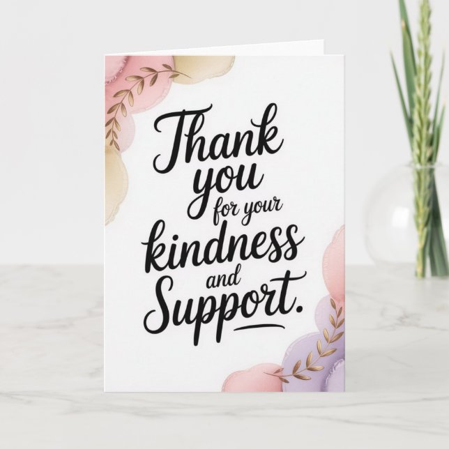 Carte Elegant Pastel Thank You Card for Female Coworker (Devant)