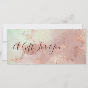 Carte Elégant peintre de maquillage d'or rose moderne