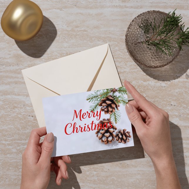 Carte Elegant Pine et Berry Joyeux Noël (Créateur téléchargé)