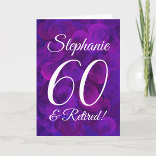 Carte Élégant Purple 60 et retraite heureuse