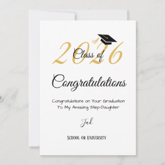 Carte Elegant Script Confetti Graduation Party Invit